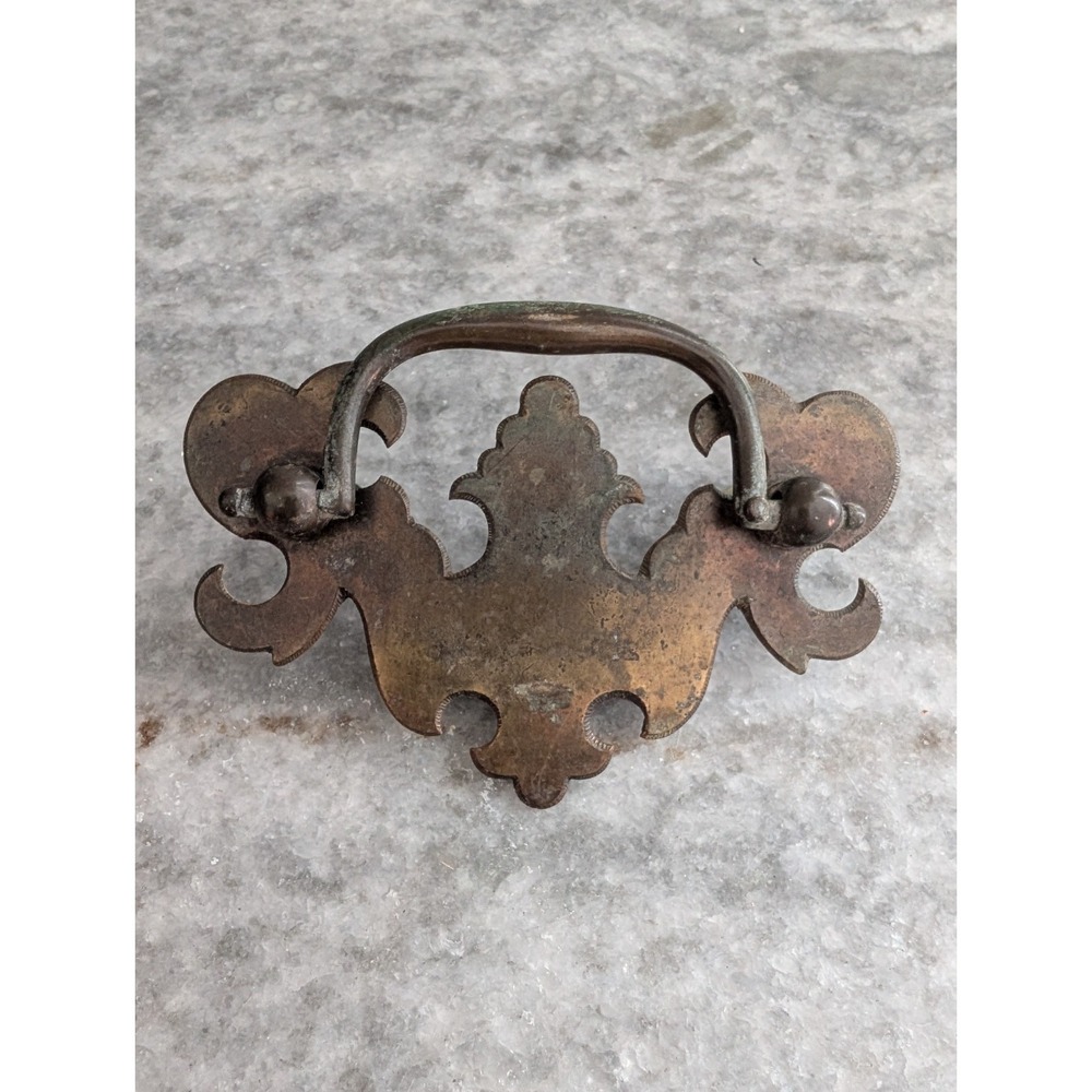 3.5in Brass Handle Bail Drawer Pull - VTG